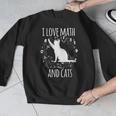 Math Nerd Math Teacher Cat Lover I Love Math And Cats Men Graphic Sweatshirt, funny design Math Nerd Math Teacher Cat Lover I Love Math And Cats Men Graphic Sweatshirt, funny design