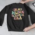 In My Music Teacher Era Retro Back To School Musician Band Men Women Men Graphic Sweatshirt, funny design