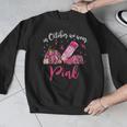 In October We Wear Pink Apple Teacher Daisy Breast Cancer Men Graphic Sweatshirt, funny design