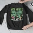 One Lucky Teacher Coquette Bow St Patricks Day Teacher Men Graphic Sweatshirt, funny design One Lucky Teacher Coquette Bow St Patricks Day Teacher Men Graphic Sweatshirt, funny design
