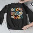 Peace Love Books Bookworm Librarian Reading Teacher Groovy Men Graphic Sweatshirt, Groovy Teacher Gifts, funny design Peace Love Books Bookworm Librarian Reading Teacher Groovy Men Graphic Sweatshirt, Groovy Teacher Gifts, funny design