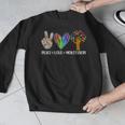 Peace Love Montessori Daycare Teacher Appreciation Men Graphic Sweatshirt, funny design