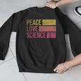 Peace Love Science Lovers Math Chemistry Teacher Men Graphic Sweatshirt, Science Teacher Gifts, funny design Peace Love Science Lovers Math Chemistry Teacher Men Graphic Sweatshirt, Science Teacher Gifts, funny design