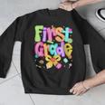 Preppy First Grade Back To School 1st Grade Teacher Girl Kid Men Graphic Sweatshirt, First Grade Teacher Gifts, funny design