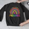 Preschool Rainbow Girls Boys Kids Teacher Back To School Men Graphic Sweatshirt, funny design