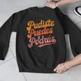 Pudiste Puedes Podras Maestra Spanish Teacher Men Graphic Sweatshirt, funny design