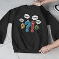 Punctuation Marks Wait What I Agree Stop English Teacher Men Graphic Sweatshirt, English Teacher Gifts, funny design