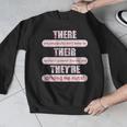 There Their They'Re Teacher English Grammar Police Men Graphic Sweatshirt, English Teacher Gifts, funny design