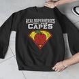 Real Superheroes Don't Wear Capes Teacher Shirt Teaching Te Men Graphic Sweatshirt, funny design