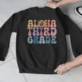 Retro Aloha Third Grade Teacher Summer Vacation Beach Hawaii Men Graphic Sweatshirt, funny design Retro Aloha Third Grade Teacher Summer Vacation Beach Hawaii Men Graphic Sweatshirt, funny design