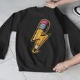 Retro Pencil Pencil Back To School Teacher Student Men Graphic Sweatshirt, funny design Retro Pencil Pencil Back To School Teacher Student Men Graphic Sweatshirt, funny design