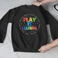 Retro Play Is Learning Teacher Back To School Men Graphic Sweatshirt, funny design Retro Play Is Learning Teacher Back To School Men Graphic Sweatshirt, funny design