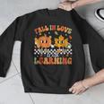 Retro Pumpkin Fall In Love With Learning Autumn Teacher Men Graphic Sweatshirt, funny design Retro Pumpkin Fall In Love With Learning Autumn Teacher Men Graphic Sweatshirt, funny design