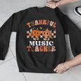 Retro Thankful Music Teacher Pumpkin Fall Thanksgiving Men Graphic Sweatshirt, funny design Retro Thankful Music Teacher Pumpkin Fall Thanksgiving Men Graphic Sweatshirt, funny design