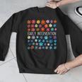 Retro Wildflower Early Intervention Teacher Interventionist Men Graphic Sweatshirt, funny design Retro Wildflower Early Intervention Teacher Interventionist Men Graphic Sweatshirt, funny design