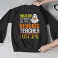 This Is My Scary Reading Teacher Costume Halloween School Men Graphic Sweatshirt, funny design