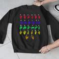 Sign Language Alphabet For ASL Interpreter Deaf Teacher Stud For Men Women Girls Kids Men Graphic Sweatshirt, funny design