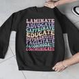 Sped Caffeinate Advocate Laminate Educate Teacher Men Graphic Sweatshirt, funny design