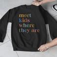 SPED Teacher SLP Meet Kids Where They Are Special Education Men Graphic Sweatshirt, funny design SPED Teacher SLP Meet Kids Where They Are Special Education Men Graphic Sweatshirt, funny design