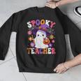 Spooky Teacher Halloween Cute Halloween Teacher Ghost Men Graphic Sweatshirt, funny design