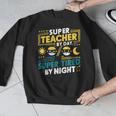 Super Teacher By Day Super Tired By Night Superheroes School Men Graphic Sweatshirt, Super Teacher Gifts, funny design