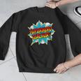 Superhero Teacher Retro Comic Teaching Superpower Men Graphic Sweatshirt, funny design