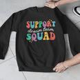 Support Dream Services Team Groovy Teacher Support Squad Men Graphic Sweatshirt, Groovy Teacher Gifts, funny design