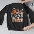 I Teach The Cutest Pumpkins In The Patch Halloween Teacher Men Graphic Sweatshirt, funny design