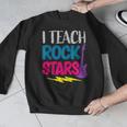I Teach Rockstars Tee Orchestra Music Teacher Back To School Men Graphic Sweatshirt, funny design