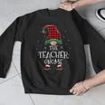 Teacher Gnome Xmas Family Matching Plaid Christmas Gnomes Men Graphic Sweatshirt, funny design