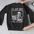 Teacher Halloween Shirt I'Ll Just Wait Until It's Quiet Men Graphic Sweatshirt, funny design Teacher Halloween Shirt I'Ll Just Wait Until It's Quiet Men Graphic Sweatshirt, funny design