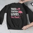This Teacher Loves Her Flock Teaching Flamingo Girl Men Graphic Sweatshirt, funny design