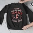 Teacher Who Runs Half Marathon Runner Running Lover Graphic Men Graphic Sweatshirt, funny design Teacher Who Runs Half Marathon Runner Running Lover Graphic Men Graphic Sweatshirt, funny design
