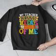 My Teacher Survived 100 Days Of Me 100th Day Of School Kids Men Graphic Sweatshirt, funny design