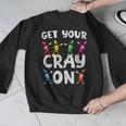 Teacher's Get Your Cray On Dabbing Crayons Men Graphic Sweatshirt, funny design Teacher's Get Your Cray On Dabbing Crayons Men Graphic Sweatshirt, funny design