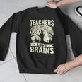 Teachers Love Brains Halloween Costume Boo Trick Teach Men Graphic Sweatshirt, funny design