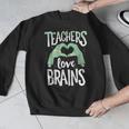 Teachers Love Brains Halloween Costume Trick Treat Zombie Men Graphic Sweatshirt, funny design Teachers Love Brains Halloween Costume Trick Treat Zombie Men Graphic Sweatshirt, funny design