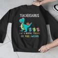 Teachersaurus Like A Normal Teacher But More Awesome Men Graphic Sweatshirt, funny design