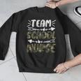 Team School Nurse Camo Teacher Student Back To School For Men Women Men Graphic Sweatshirt, funny design Team School Nurse Camo Teacher Student Back To School For Men Women Men Graphic Sweatshirt, funny design