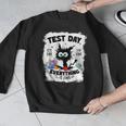 Test Day Stressed Cat Teacher Student Kids Testing Day Men Graphic Sweatshirt, funny design