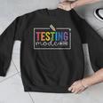 Testing Mode On Testing Day Motivational Teacher Kids Men Graphic Sweatshirt, funny design Testing Mode On Testing Day Motivational Teacher Kids Men Graphic Sweatshirt, funny design