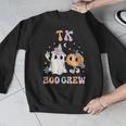 TK Boo Crew Retro Groovy Halloween Floral Ghost TK Teacher Men Women Kids Men Graphic Sweatshirt, Groovy Teacher Gifts, funny design