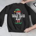 The Toddler Teacher Elf Christmas Matching Family Men Graphic Sweatshirt, funny design The Toddler Teacher Elf Christmas Matching Family Men Graphic Sweatshirt, funny design
