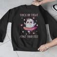 Trick Or Treat Point Your Feet Halloween Ghost Dance Teacher Men Graphic Sweatshirt, funny design
