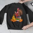 Turkey Reading Books Fall Thanksgiving Teacher Book Men Graphic Sweatshirt, funny design Turkey Reading Books Fall Thanksgiving Teacher Book Men Graphic Sweatshirt, funny design
