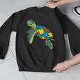 Turtle Puzzle Pieces For Autism Awareness Kids Women Teacher Men Graphic Sweatshirt, funny design