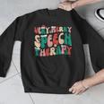 Verry Merry Speech Language Pathologist Teacher Christmas Men Graphic Sweatshirt, funny design Verry Merry Speech Language Pathologist Teacher Christmas Men Graphic Sweatshirt, funny design