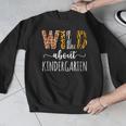 Wild About Kindergarten Teacher Leopard Print Men Graphic Sweatshirt, funny design Wild About Kindergarten Teacher Leopard Print Men Graphic Sweatshirt, funny design