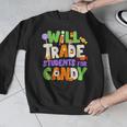 Will Trade Students For Candy Teacher Cute Halloween Costume Men Graphic Sweatshirt, funny design Will Trade Students For Candy Teacher Cute Halloween Costume Men Graphic Sweatshirt, funny design