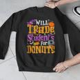 Will Trade Students For Donuts Halloween Teacher Men Graphic Sweatshirt, funny design